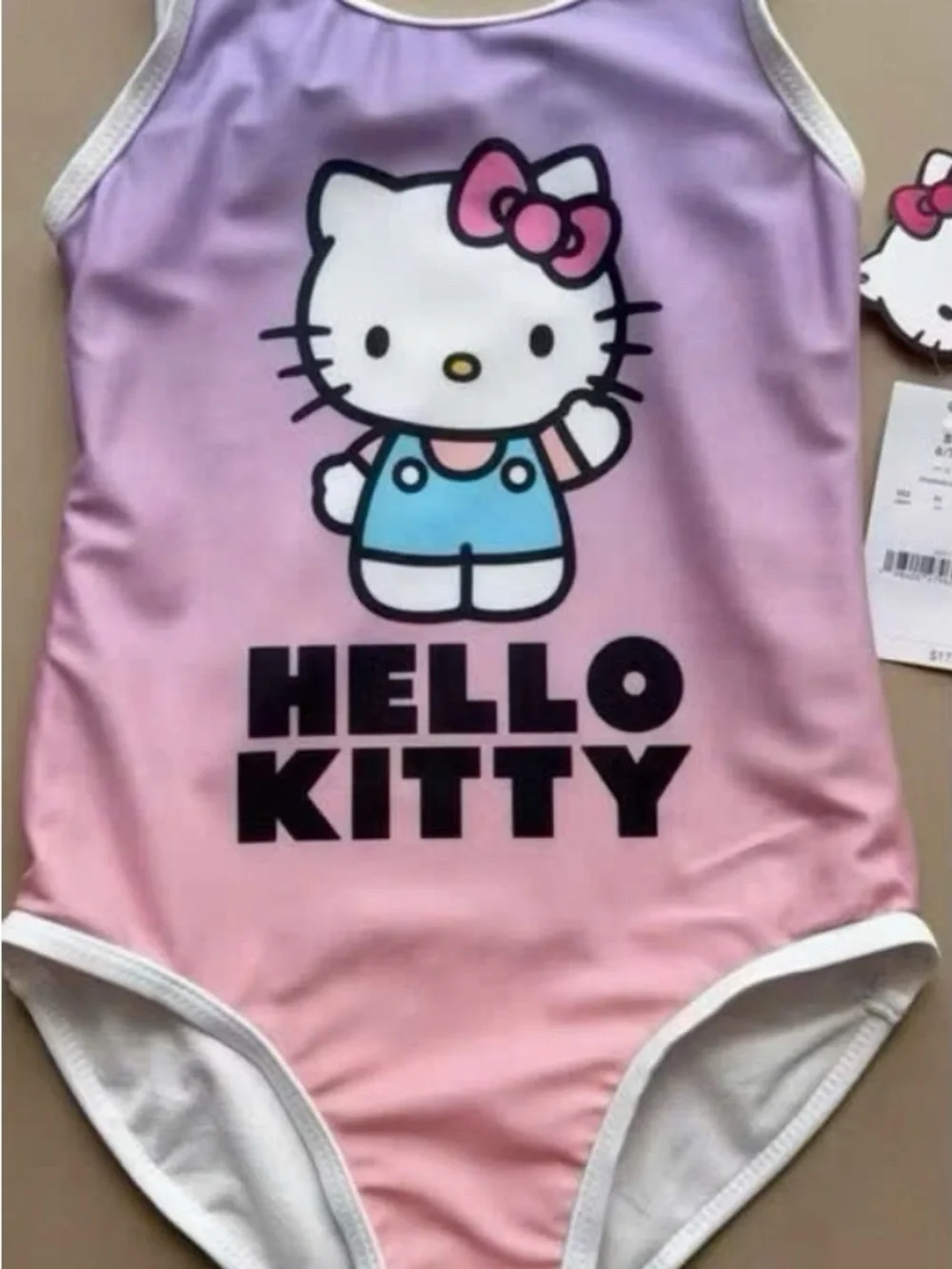 Hello Kitty Pink to Lavender Ombre Girls' One-Piece